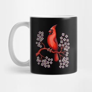 Red Cardinal bird dogwood flower North Carolina Virginia Mug